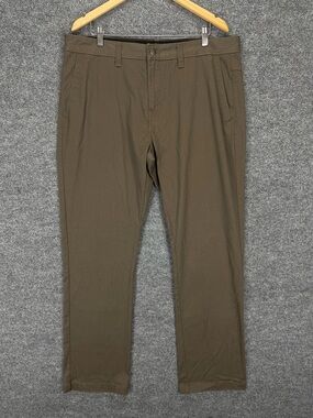 Volcom True To This Chino Pants Men’s 38x32 Brown Straight Leg Cotton Canvas